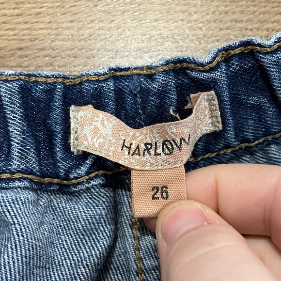 Harlow Denim Jeans Elastic Waist Straight Lrg Medium Wash Women’s 26 - Picture 9 of 9